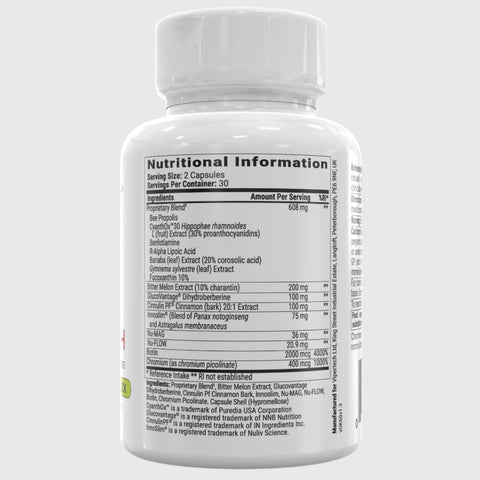Bioptimizers Berberine Breakthrough - Supplement facts - Supplement facts