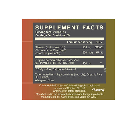 Cymbiotika - Apple Cider Vinegar Supplement facts
