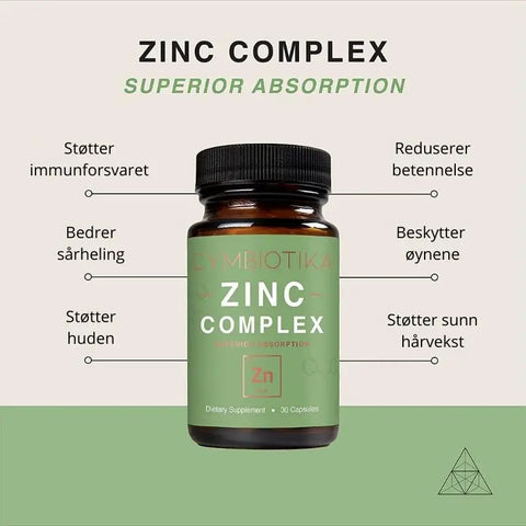 ZINC Complex - Tre former av zink - 30 kapslar