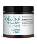 Pure Power Creatine Monohydrate powder from Dr. Mercola in a dark jar, supporting strength and endurance for training.