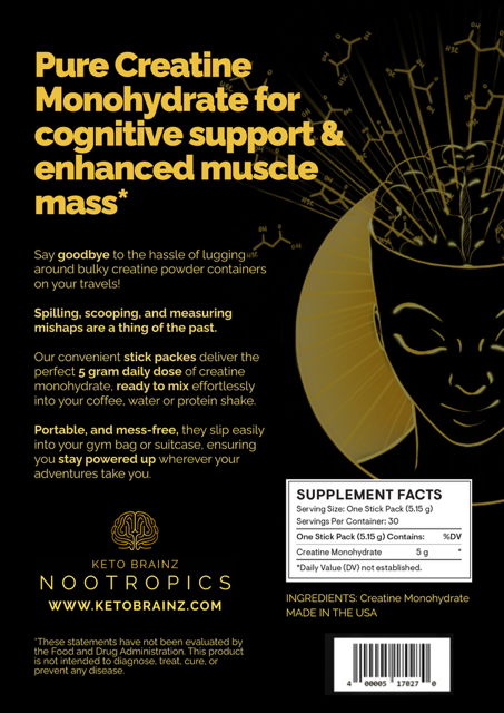 Pure Creatine Monohydrate – Keto Brainz