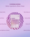 Sugar-free evening supplement Evening Being from Verso, designed for relaxation and better sleep with glycine and magnesium.