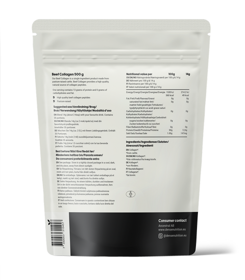 Pasture-Raised Beef Collagen Natural (500g)