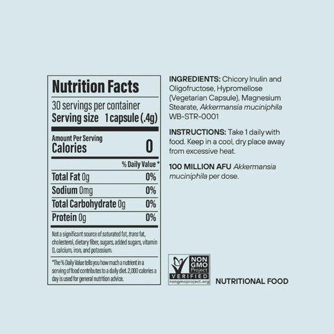 Pendulum - Akkermansia supplement facts