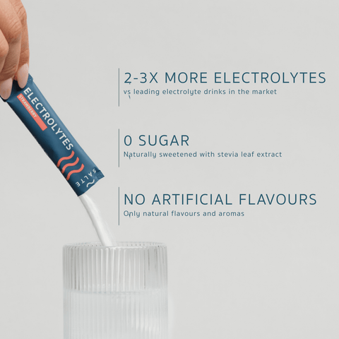 SALTE Electrolytes - 2-3x more electrolytes, 0 sugar and not artifical flavours