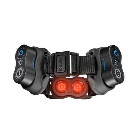MOVE+ Pro device with LED and laser technology for pain relief and muscle recovery, designed for home use.