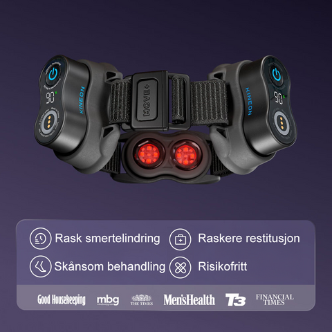 MOVE+ Pro device with LED and laser technology for pain relief and recovery, with a user-friendly design for home use.