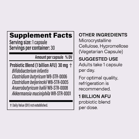 Pendulum - Metabolic Daily- Supplement facts