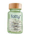Fatty15 Starter Kit with a glass jar containing vegan capsules that promote cellular health with essential C15:0 fatty acids.