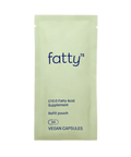 Refill pouch with Fatty15 C15:0 fatty acid supplement, contains 30 vegan capsules to support cellular health.