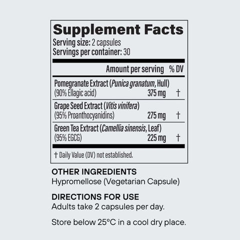 Pendulum - Polyphenol Booster - Supplement facts